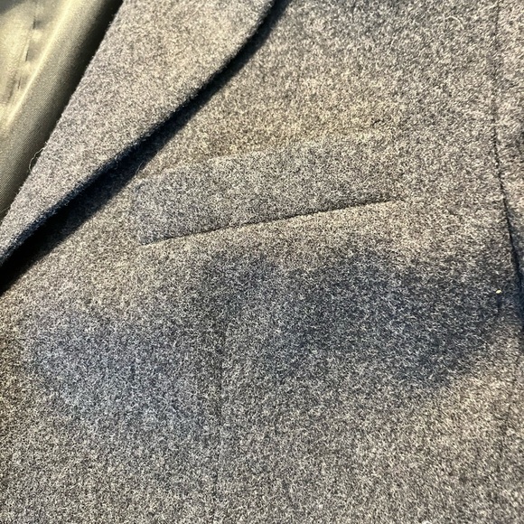 L.L. Bean Jacket Womens SZ 8 Charcoal Gray Wool Cashmere Blend Blazer Cl… - Picture 4 of 11